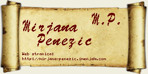 Mirjana Penezić vizit kartica
